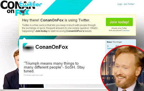 Conan O' Brien, Twitter Conan O' Brien, Twitter